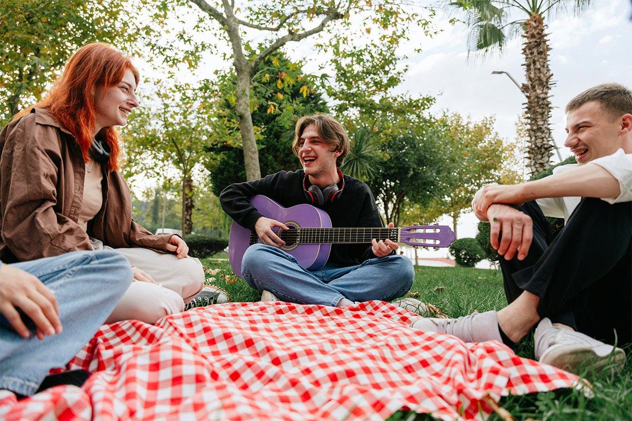 Im Park mit Guitarre